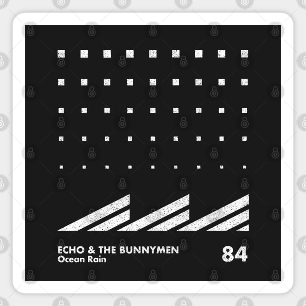 Ocean Rain / Echo & The Bunnymen / Minimal Graphic Design Tribute Magnet by saudade